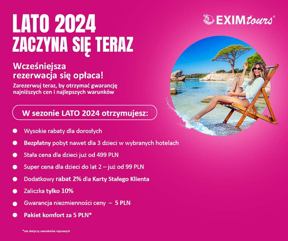 Lato 2024 z Exim Tours