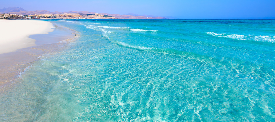 Fuerteventura – jasna, piaszczysta plaża i turkusowe wody Atlantyku