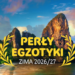Perły Egzotyki Zima 2026/27 – tropikalna plaża z wysokimi wapiennymi skałami nad turkusowym morzem, grafika promocyjna Rainbow Tours