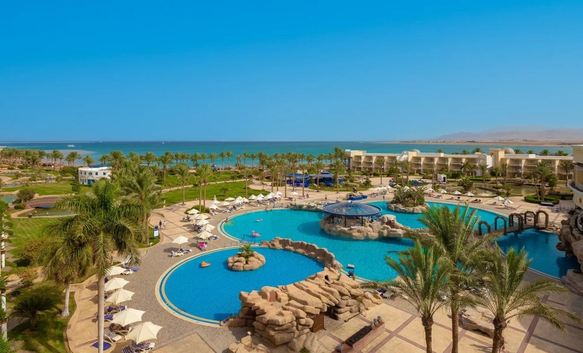 Egipt Hurghada Sentido Palm Royale baseny plaża wakacje