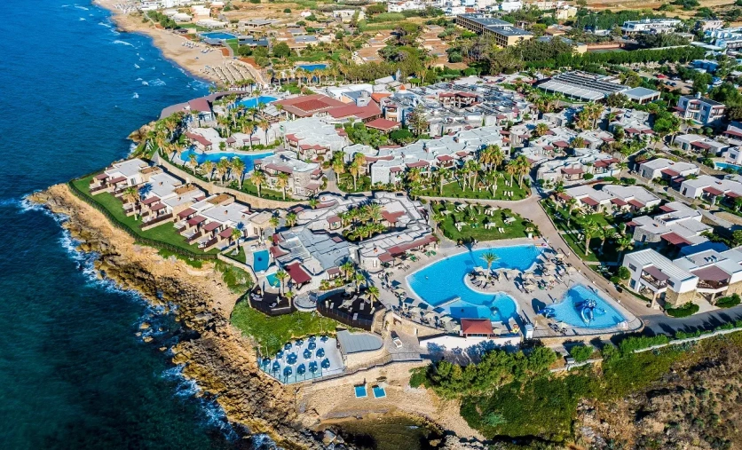 Hotel Ikaros Beach Luxury Resort & Spa na Krecie – widok z lotu ptaka