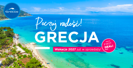 Grecos F!RST DEAL! 2027 – przedsprzedaż wakacji do Grecji z promocją First Minute i ofertami Lato 2027