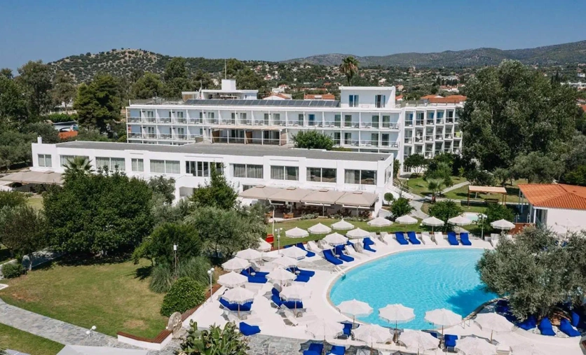Brown Beach Evia Island na wyspie Evia – hotel All Inclusive z basenem przy plaży niedaleko Eretrii