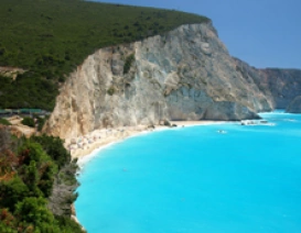Lefkada, Porto Katsiki z lazurową wodą
