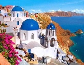 Kolorowa stolica wyspy Santorini czyli Fira