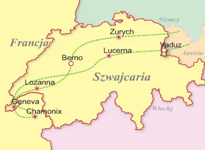 Wycieczka objazdowa Alpejska Kraina - Lichtenstein - Szwajcaria - Francja, Szwajcaria